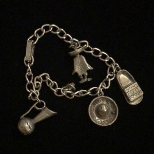 Vintage Mexican charm bracelet.